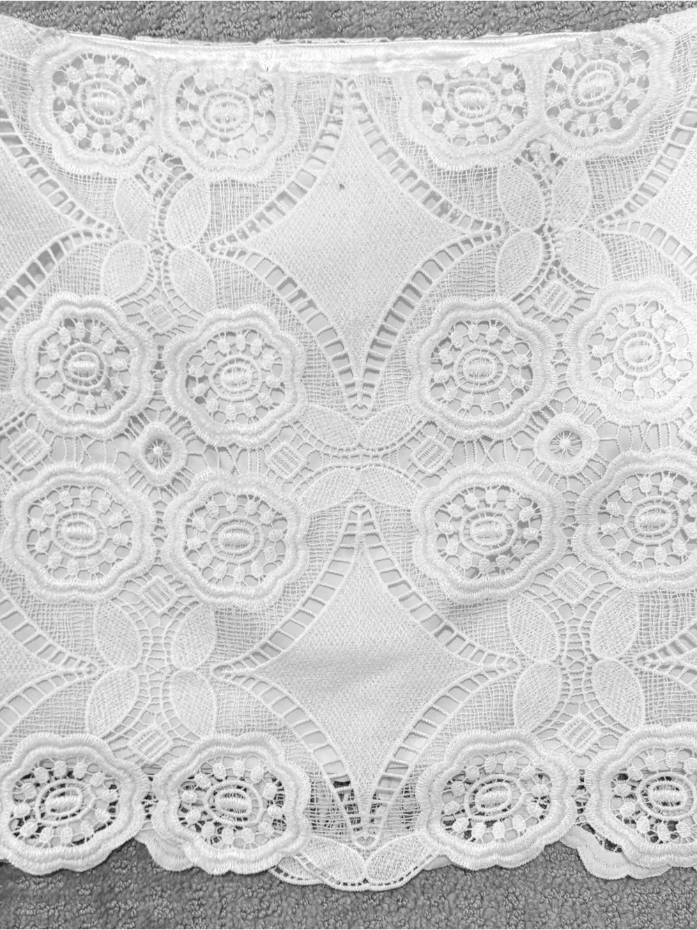 Saks Fifth Avenue White Lace Mini Skirt